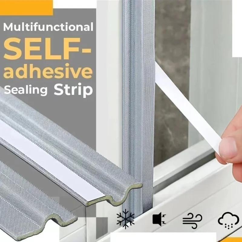 Window Sealing Strip Acoustic Foam Sliding Strip Door Windproof Soundproof Cotton Seal 5/10/20/40m