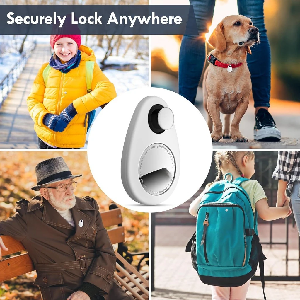 Silicone Anti-Removal Airtag Holder - Secure, Hidden Design for Kids, Pets, and Luggage