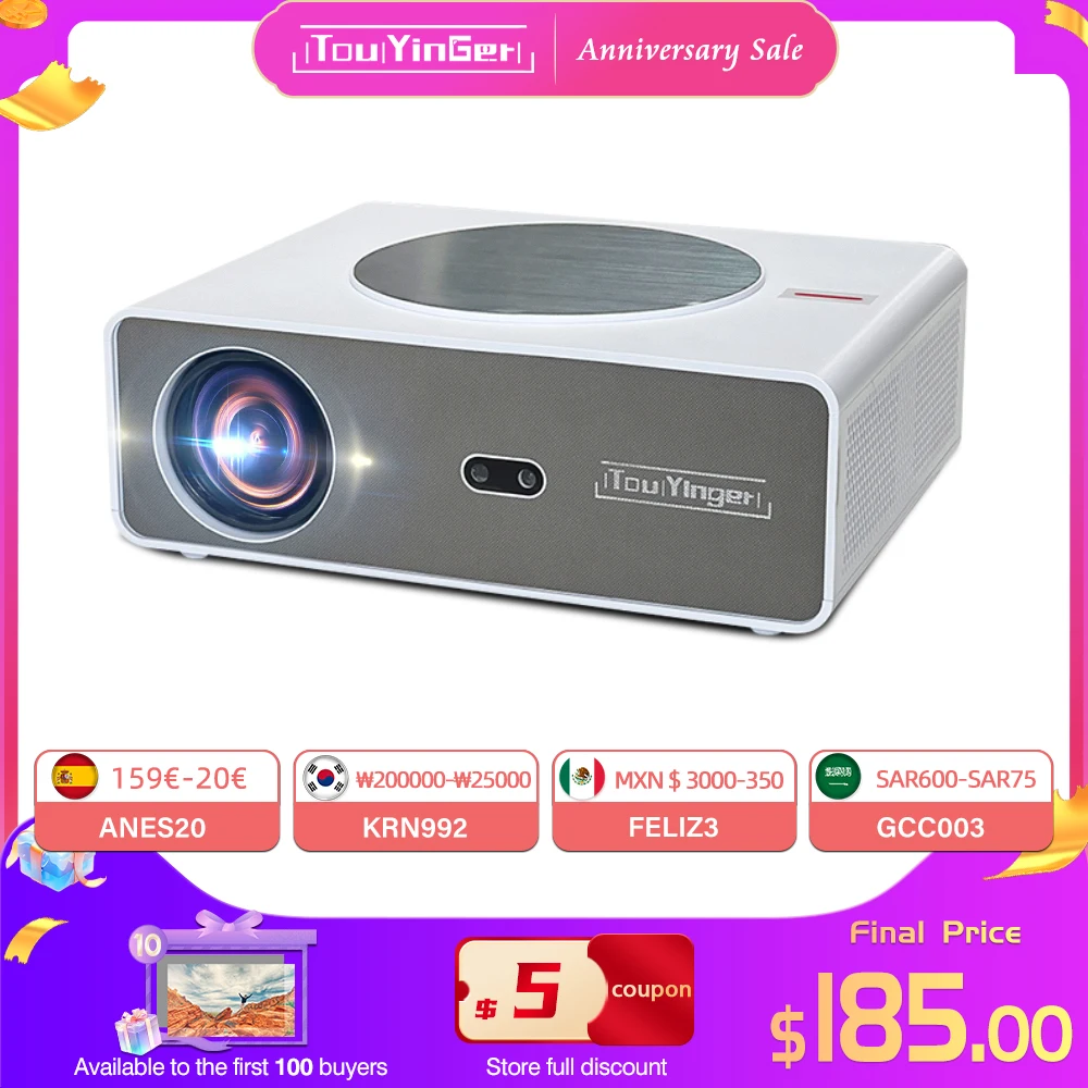 Touyinger Q11 projector 4K 8K led home theater electronics video game devices 5G Projectors full HD movie projector - ТОП 100 товаров марта