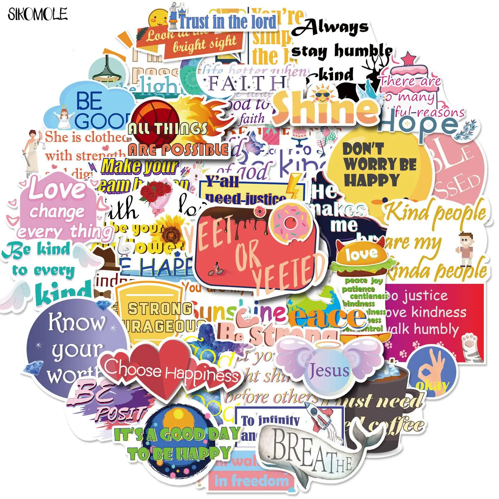 

10/30/50 шт. Мультяшные вдохновляющие забавные наклейки с текстом, мотивационные DIY детские игрушки, телефон, скейтборд, ноутбук, наклейка, граффити, наклейка F5