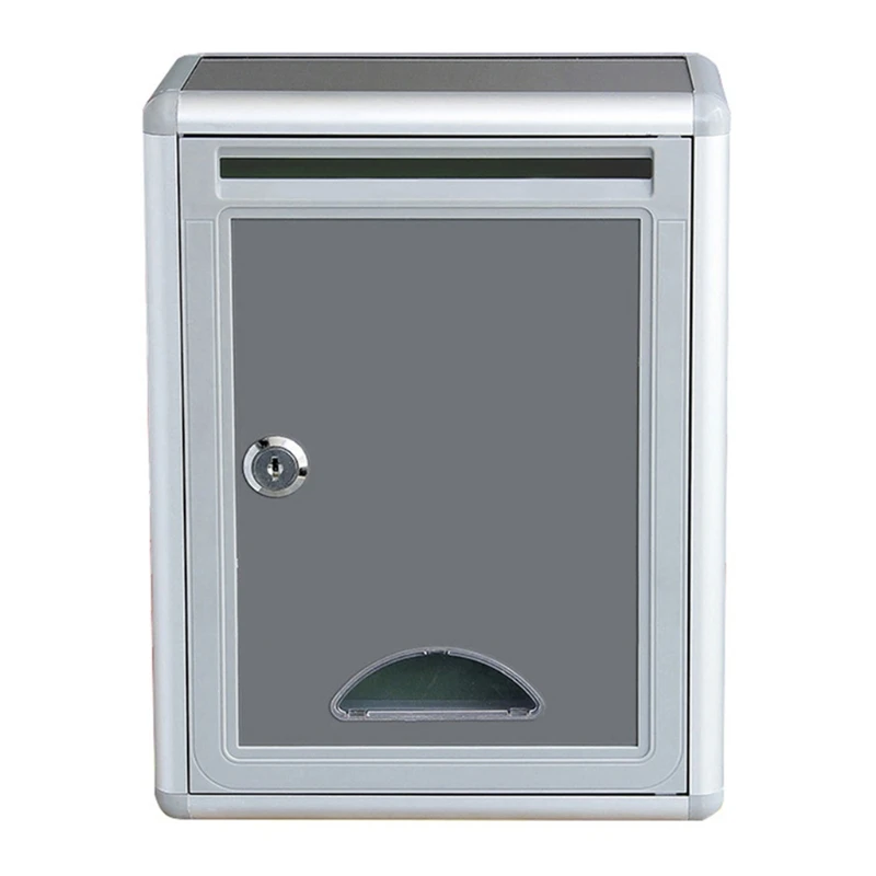 Wall Mounted Mailbox Wall Mount Lockable Mailbox Outdoor Galvanized Metal for Key Large Capacity Commercial Rural Home Decorative & Office Business