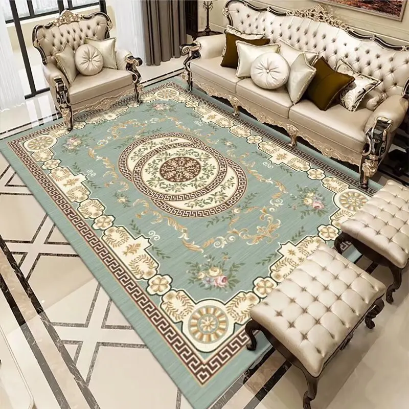 European Living Room Carpet Large Size Household Decorative Bedroom Luxury Rug Non-slip Washable Entryway Doormat Bath Mat 3