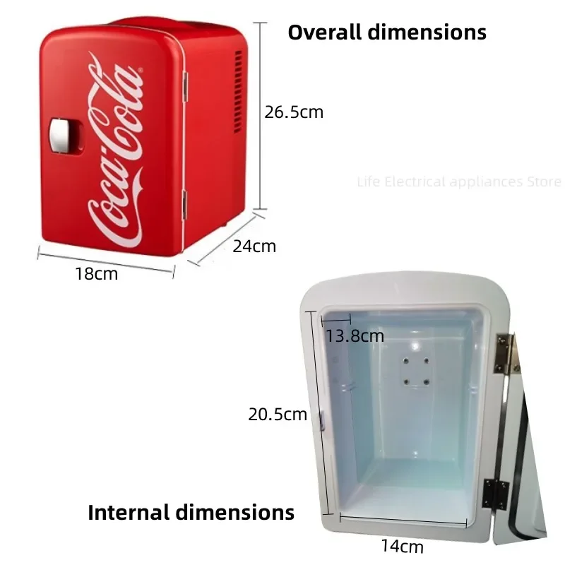 Portable Refrigerator Small Refrigerator Car Refrigerator 4L Mini Refrigeration and Heating Heating Storage Cold and Warm Insulation Box