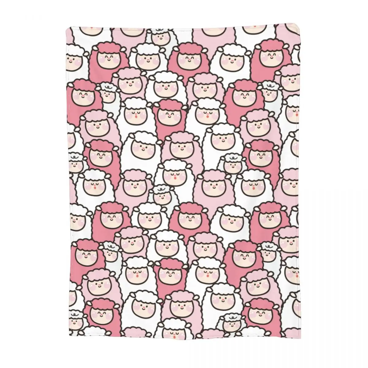 

Comfort Cute Girl Sheep Cartoon Kawaii Sheeps Blanket Merch Sofa Decorative Blanket Throw Warm Velvet for Bedroom