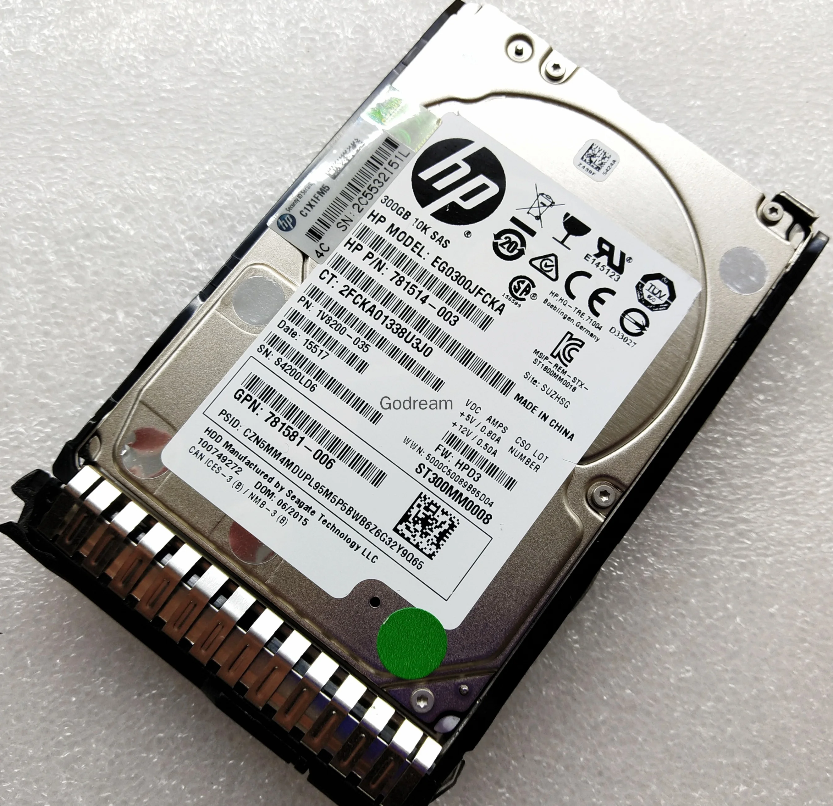 HP 785067-B21 300GB SAS 2.5 10K 12G 785410-001 ϵ ũ 