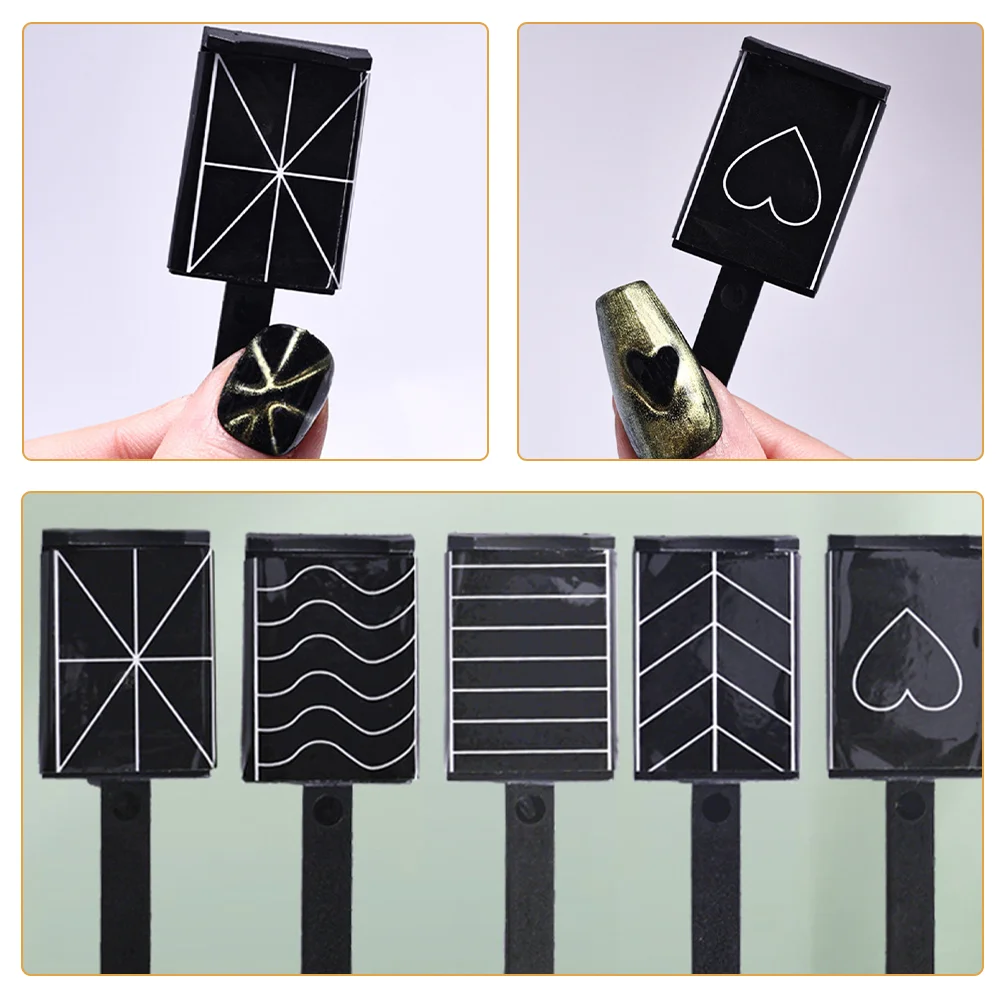 5pcs Cat Eye Magnetic Nail Polish Kit with Nail Magnet Professional Nail Art Tools for Captivating and Mesmerizing Designs 5
