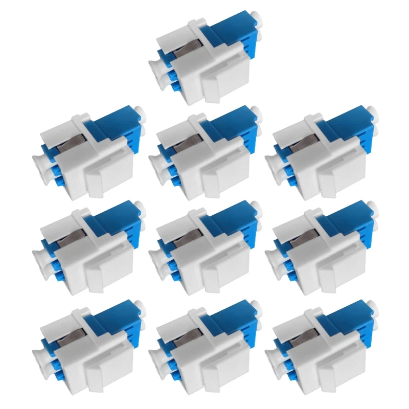10Pcs /lot Fiber keystone jacks Snap Fitting Duplex LC UPC APC Connectors Fiber Optic Keystone jacks Adapter