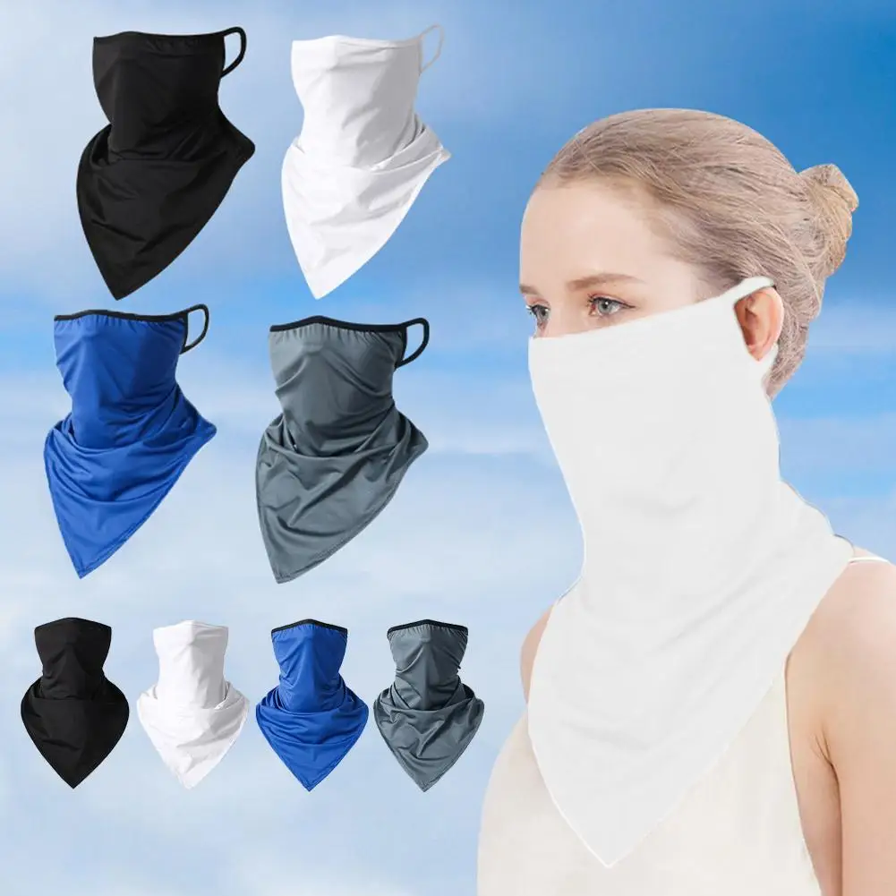 

Спортивная бандана для мужчин и женщин, охлаждающая дышащая маска для лица для охоты, походов, подвесные солнцезащитные шарфы для ушей, летний шарф-снуд для велосипеда