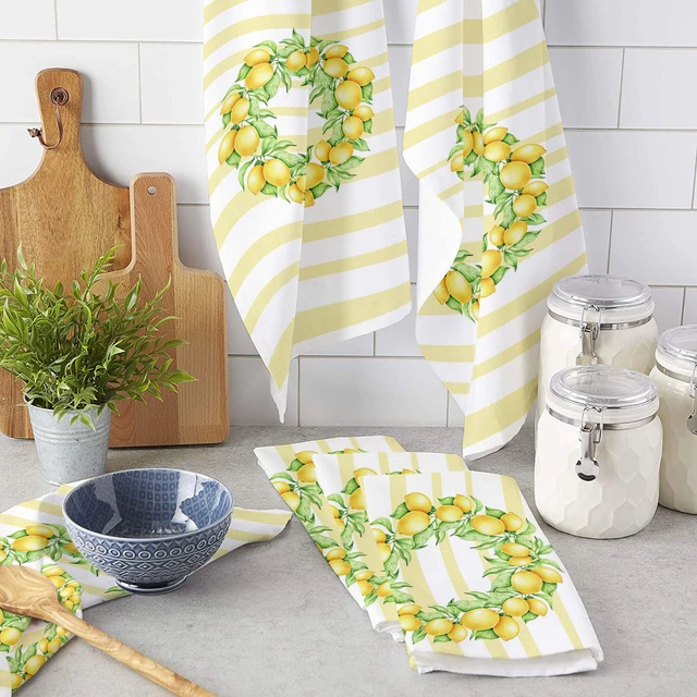 Hanging Kitchen Towel Waffle Kitchen Towel Lemon Decorative 