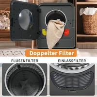 Вытяжная сушилка, сушилка для одежды, сушилка из нержавеющей стали, 3 кг, 830 Вт, несколько фильтров, настенная — изображение 4