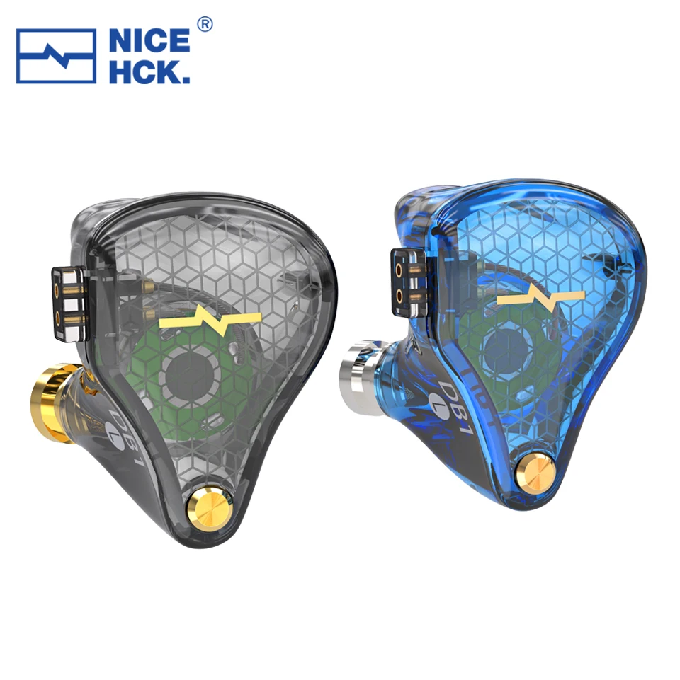 2021 NiceHCK DB1 HIFI In Ear Earphone 10mm Dynamic Music DJ Running Sport IEM Earbud Studio Earplug 0.78mm 2Pin Detachable