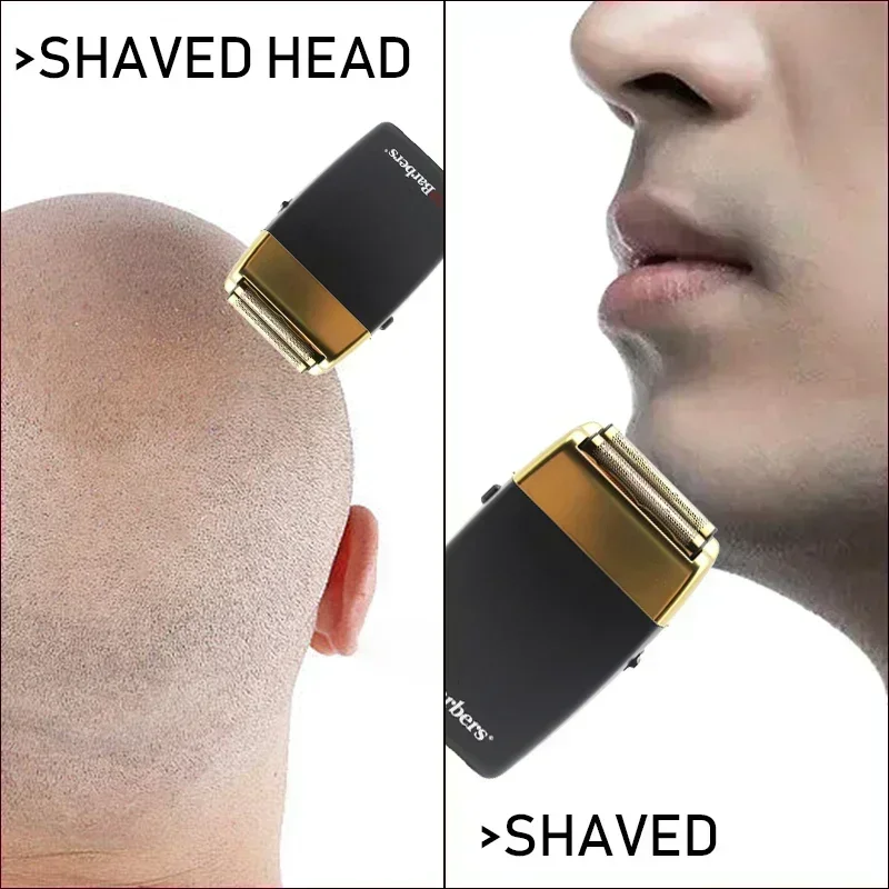 New 11000 RPM 7W Pop Barbers P620 Professional Electric Men's Beard Trimmer Double Foil Shaver Electric Shaver USB Hair Clipper 5