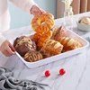 Plastic Rectangular Deepening Tray Deli Dish Bread Plate Breakfast Tray Multifunctional Cup Sundries Storage Kitchen Supplies 5