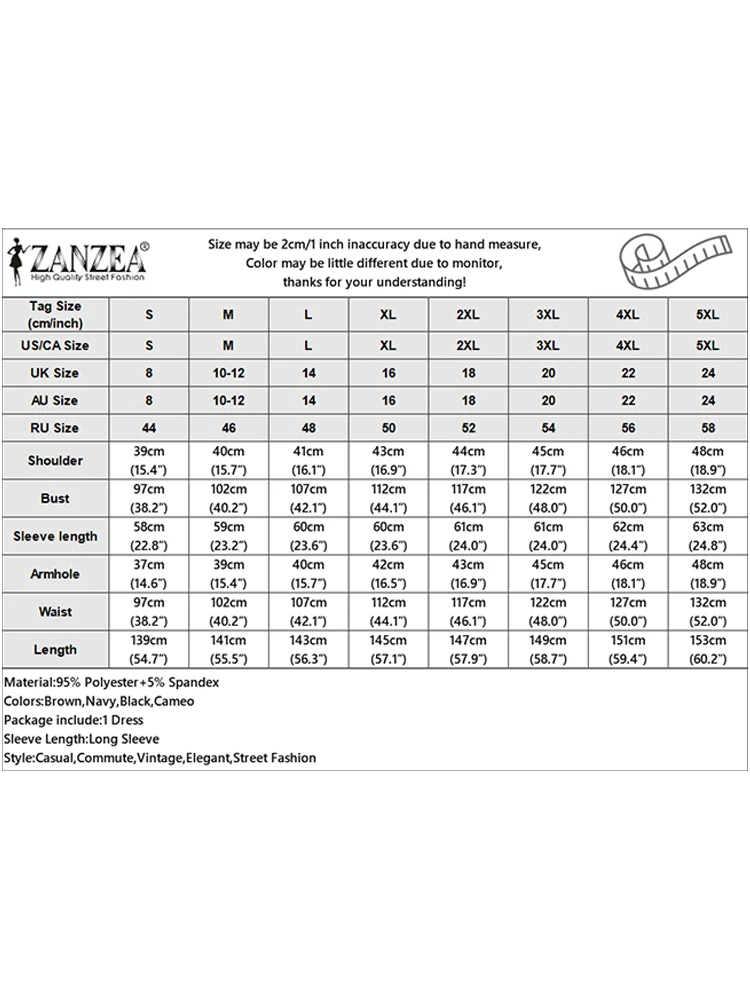 ZANZEA Women 2025 Autumn Dresses Muslim Abaya Robe Femme Fashion Long Sleeve Solid Pleated Dress Loose Kaftan IsIamic Clothing - Image 6