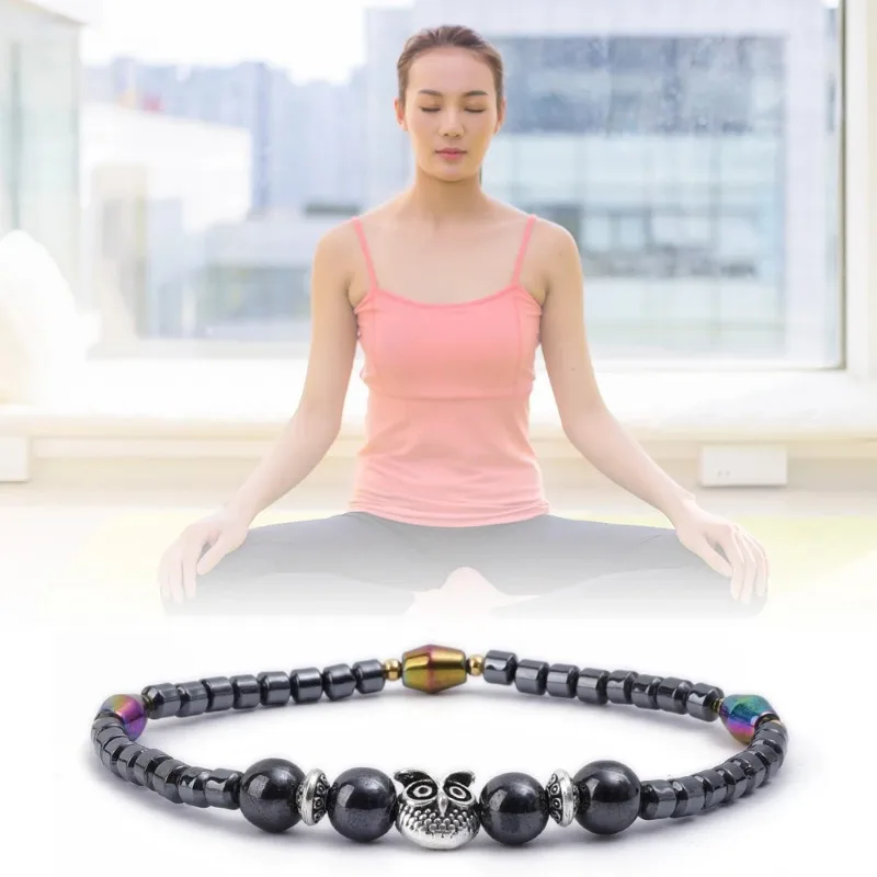 Ankle Chains Molded Slimming Magnetic Therapy Health Magnet Ankle Chains Relieve Fatigue Weight Loss Magnet Anklets Natural Stones Bracelets