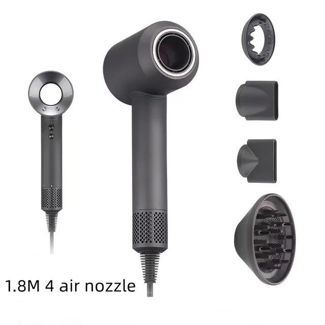 Leafless Hollow Electric Hair Dryer 220V/110V Household Negative Ion Fast Drying Strong Constant High-power Electric Hair Dryer 1.8M 4 air nozzle