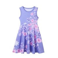 Robe Elsa pour fille, ourlet dégradé, imprimé glace et neige, robe de princesse, costume de cosplay Princesse des Neiges, robe de fête de carnaval 5
