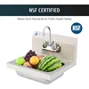 Commercial Stainless  Faucet, Wall Mount Kitchen Sink for Restaurant Bar RV Bathroom Laundry Room (17 x 15 Inches) 3