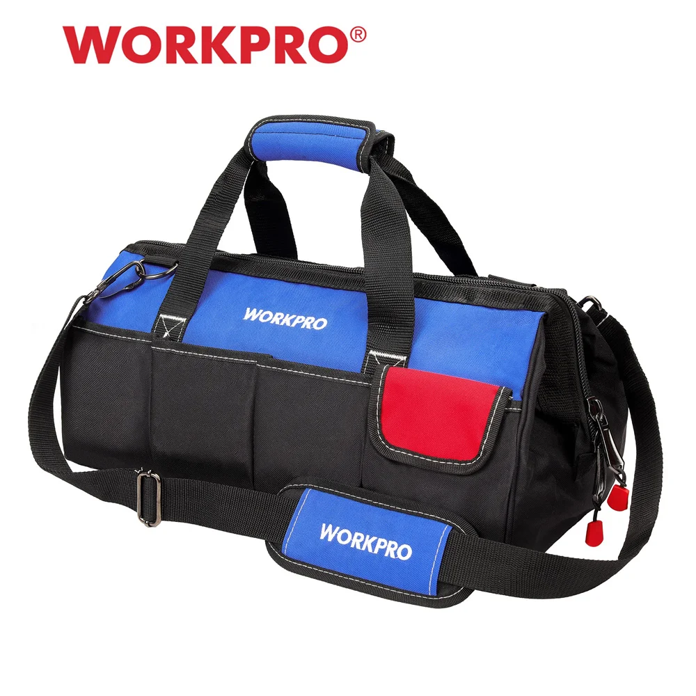 

Сумка для инструментов WORKPRO, многофункциональный водонепроницаемый Органайзер на ремне для инструментов, 13/14/16/18 дюймов, с несколькими карманами, защита от падения
