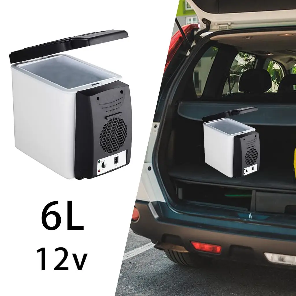 6L Portable Car Fridge Freezer 12V Refrigerator Cooler for Camping Travel