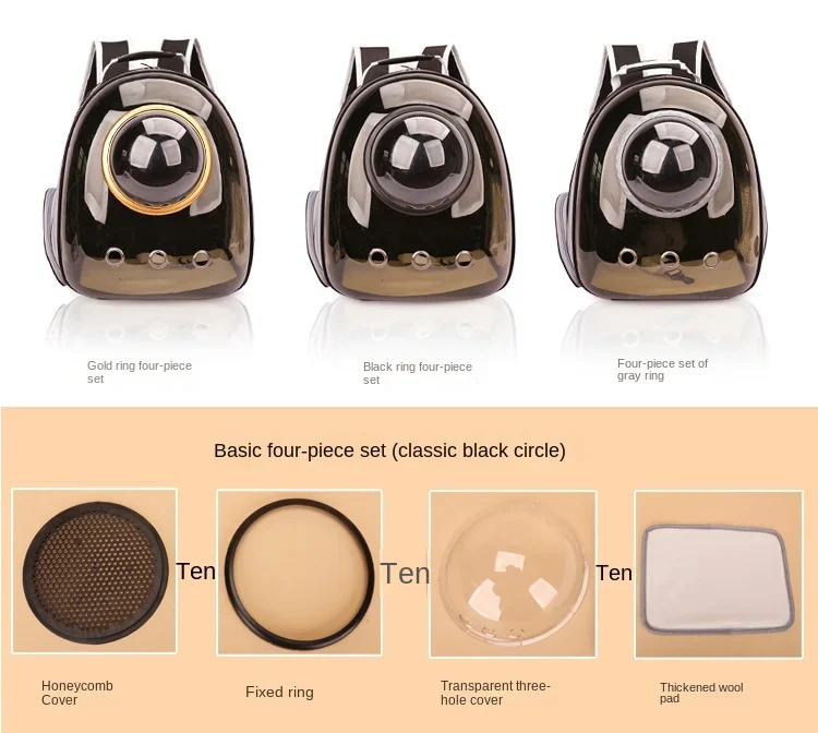 Manufacturer directly supplies cat bags pet backpacks portable transparent space capsules cat supplies breathable backpa