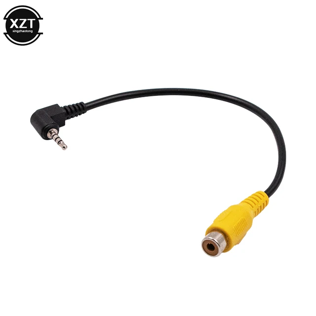 RCA to 2.5MM AV IN Cable For Car Rear View Camera to GPS Tablet Parking Adapter 5