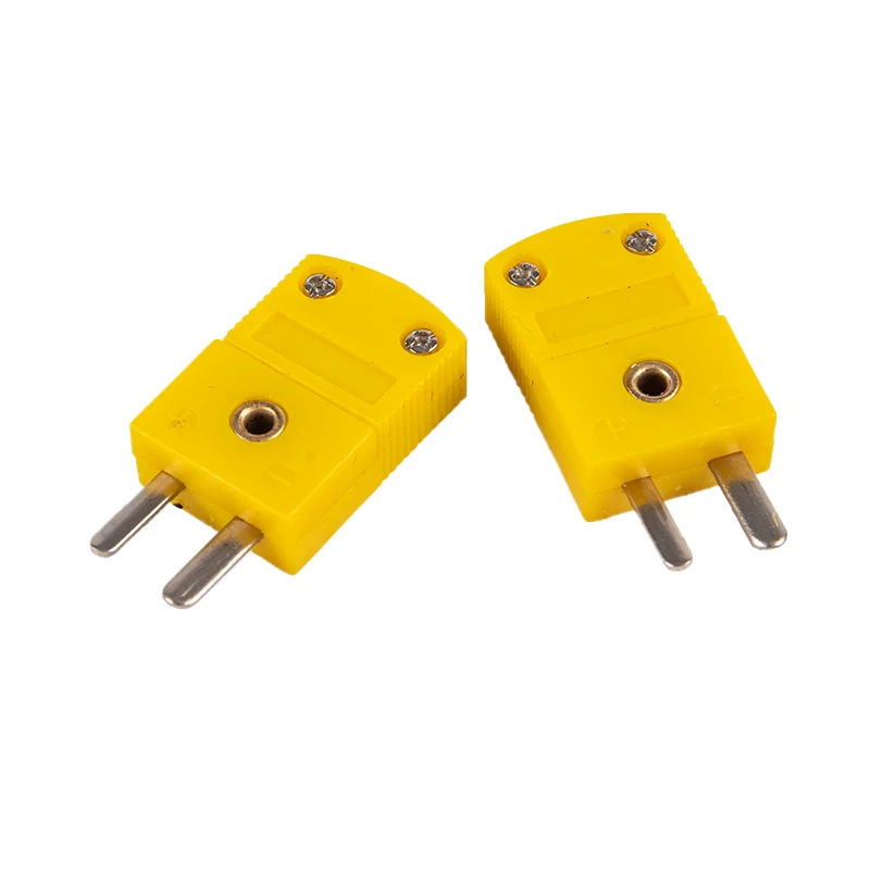 Yellow Type K Male/female Mini Connector Plug 5Pcs/set Safety Fits All Our Temperature Controllers Temperature Sensor temperature sensors