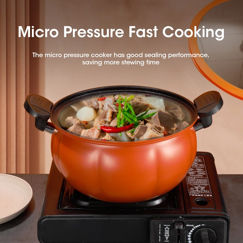 Pumpkin pot 8L Multifunctional Plumpy Non-stick Micro Pressure Pot Kitchen Induction Cooker Gas Stove Universal Soup Pot