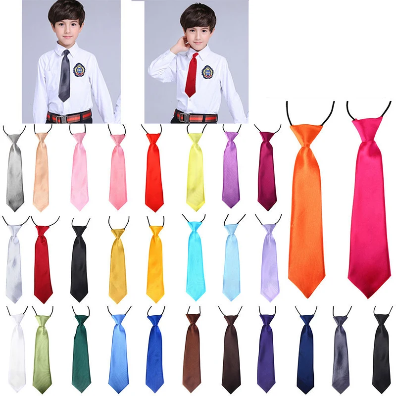 Neck Tie woven necktie For Girls Boys Kid School Children Wedding Party Adjustable Pre-tied