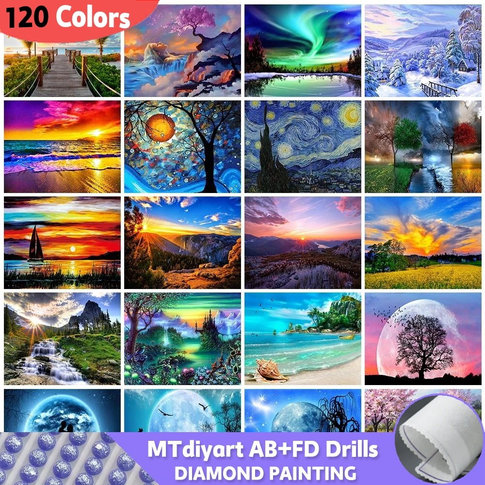 Diamond Painting 5D Starnearby | Paesaggio Invernale Con Neve | 40x60 Cm | Kit Completo Con Diamanti Rotondi | Fai Da Te Decorazione Casa