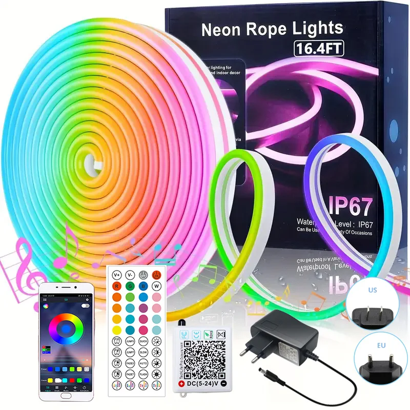 รูปสินค้า LED Strip 24V นีออนไฟ RGB ปรับแต่งได้ ยาว 5/10/20/30 เมตร กันน้ำ IP67