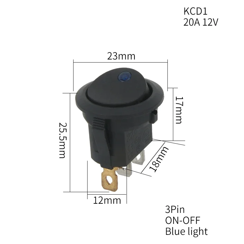 ตัวเลือกสินค้า สวิตช์ไฟ LED ปุ่มกด 2 ปุ่ม สำหรับรถยนต์ 12V/24V