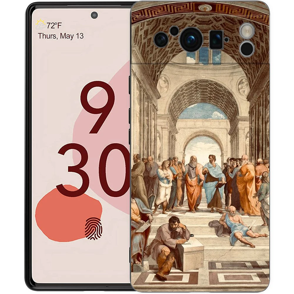 Renaissance Art Painting Black Phone Case - Soft Shell Cover