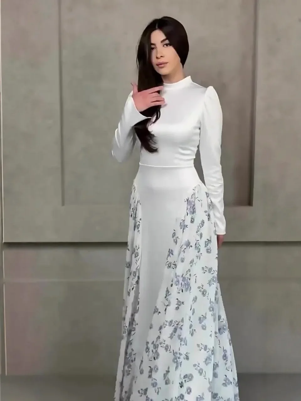 فستان حفلات صيفي للسيدات عباية منقطة فساتين طويلة...