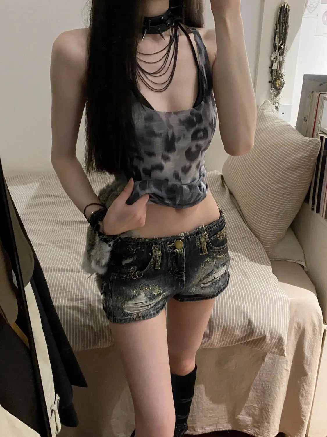 SHIXINGKE Shorts model fit