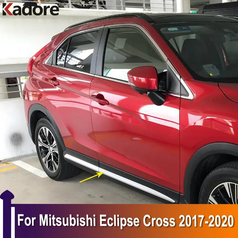 

For Mitsubishi Eclipse Cross 2017 2018 2019 2020 Side Door Body Molding Line Cover Trim Protector Exterior Car Accessories Matte