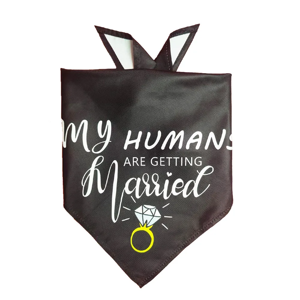 Sucado Dreieckstuch-Halstuch-Kostüm für Hunde und Katzen, „Meine Menschen heiraten“, „Sie haben ja gesagt“, geeignet für Babypartys, Hochzeiten – Detail 19