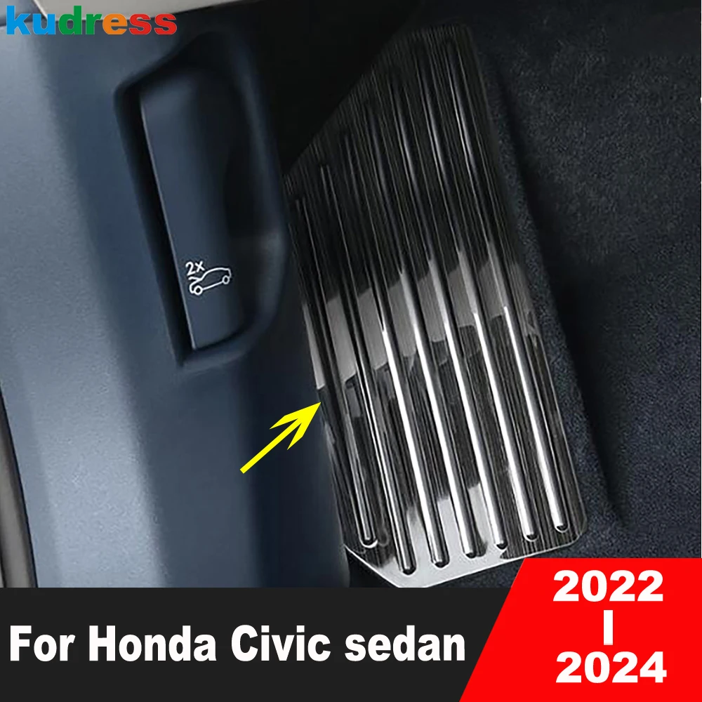 

Car Foot Rest Pedals Plate Cover Trim For Honda Civic 11th Sedan 2022 2023 Stainless Steel Footrest Pad Interior Accessories