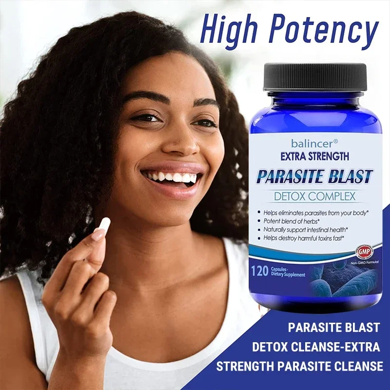 Antibacterial PARASITE BLAST Removes All Body Parasites Natural Gut Health Cleans Colon Detox Cleanse Liver Immunity