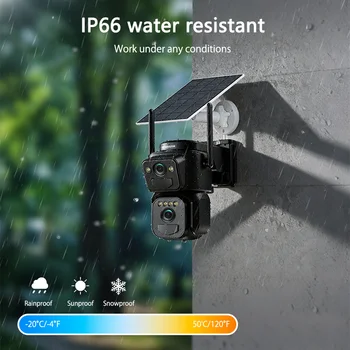 SZSINOCAM WiFi 360-Degree Low-Power Dome Camera (with Solar Panel) Color Night Vision PIR Motion Detection Outdoor IP Camera 1