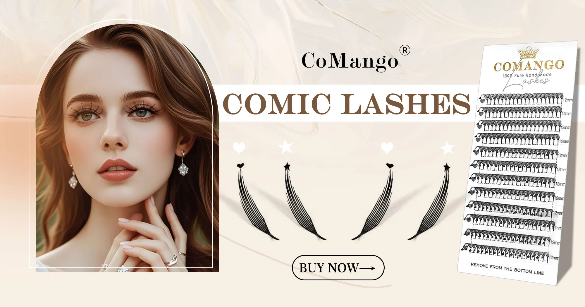 Description Picture 2 of itemFeather Style Anime Spire Heart Star Eyelashes Extension Natural Matte Black Lash 8-15MM Premade Volume Fans Wholesale