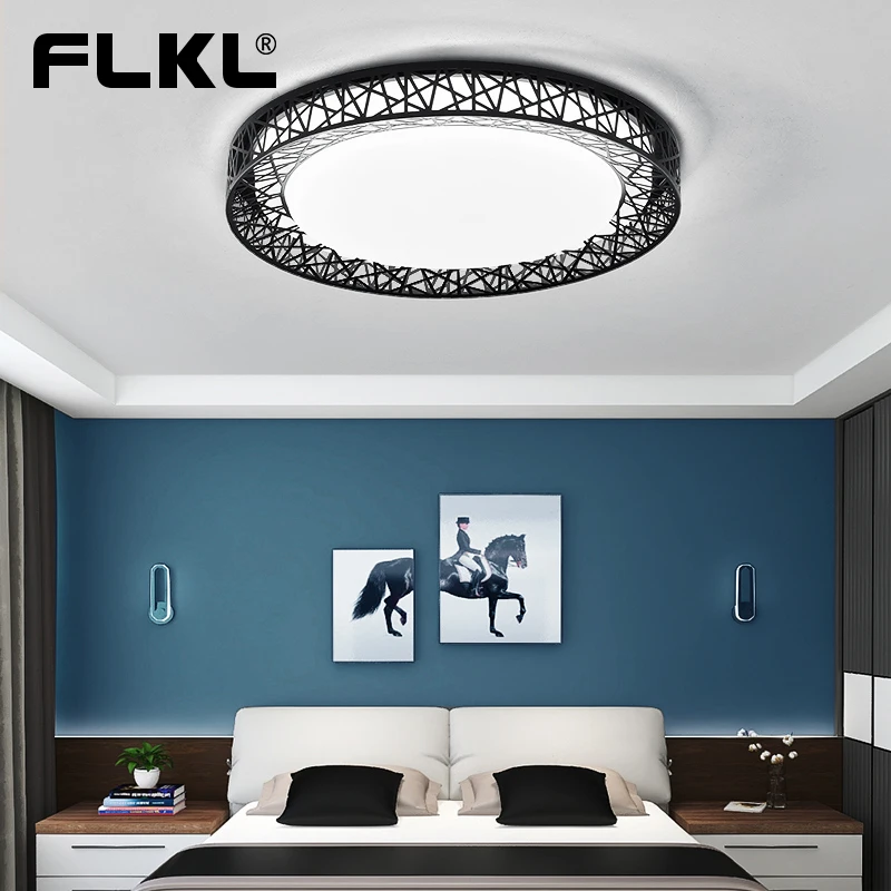 Modern Led Ceiling Ligh Hollow Bird Nest Round Lamp Family Living Room Bedroom Kitchen Lamp Hanging Decoration Led Light Fixture