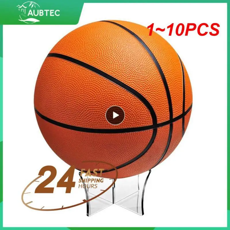 

1~10PCS Heavy Duty Acrylic Ball Stand Porable Display Accessories for Basketball Football Soccer Rugby Bowling Display Holder