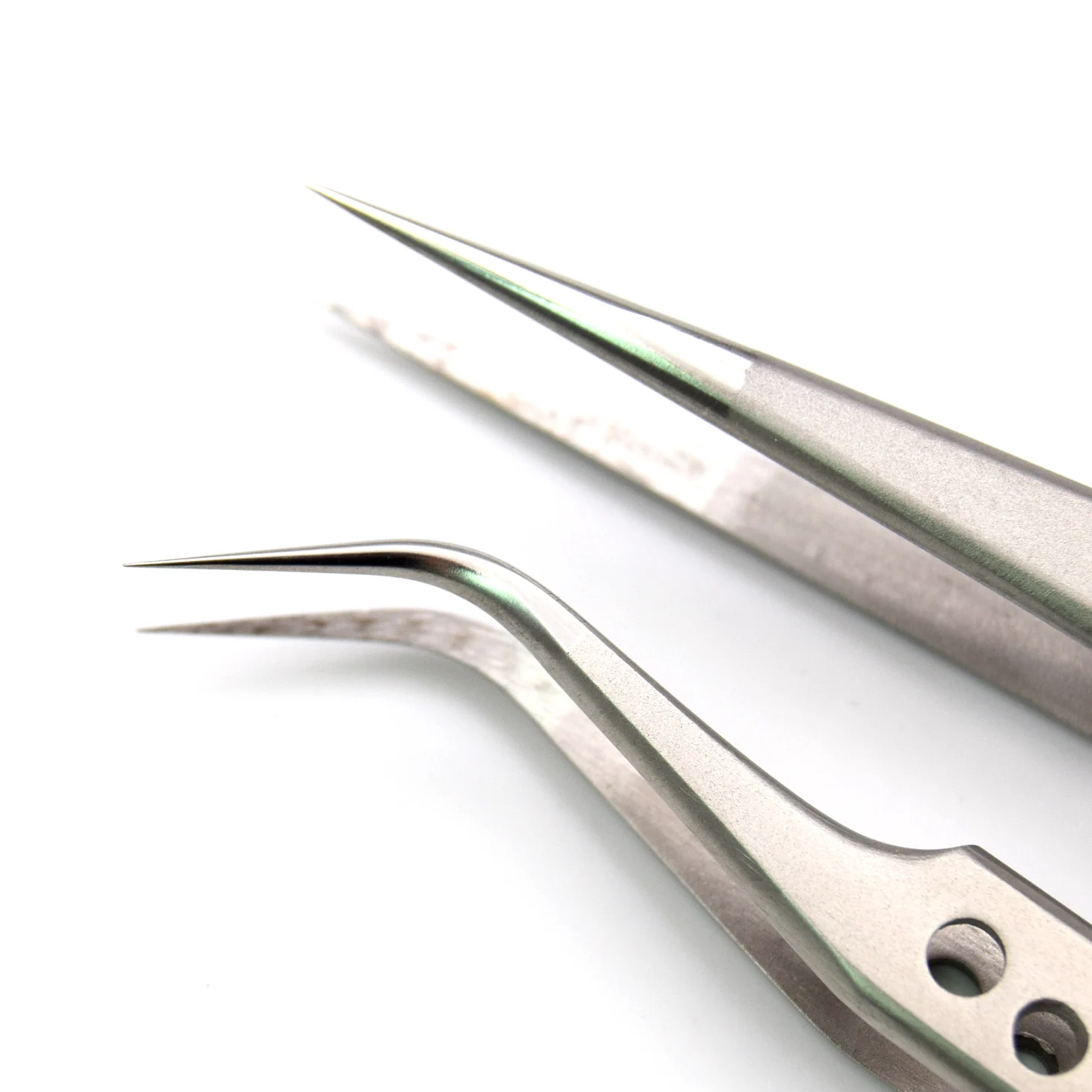 2pcs Eyelashes Tweezers Stainless Steel Makeup Eyelash Tweezers Eyelash Extension Tweezer Eyebrow Tweezers Eyelash Tweezers Set 5