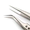 2pcs Eyelashes Tweezers Stainless Steel Makeup Eyelash Tweezers Eyelash Extension Tweezer Eyebrow Tweezers Eyelash Tweezers Set 5