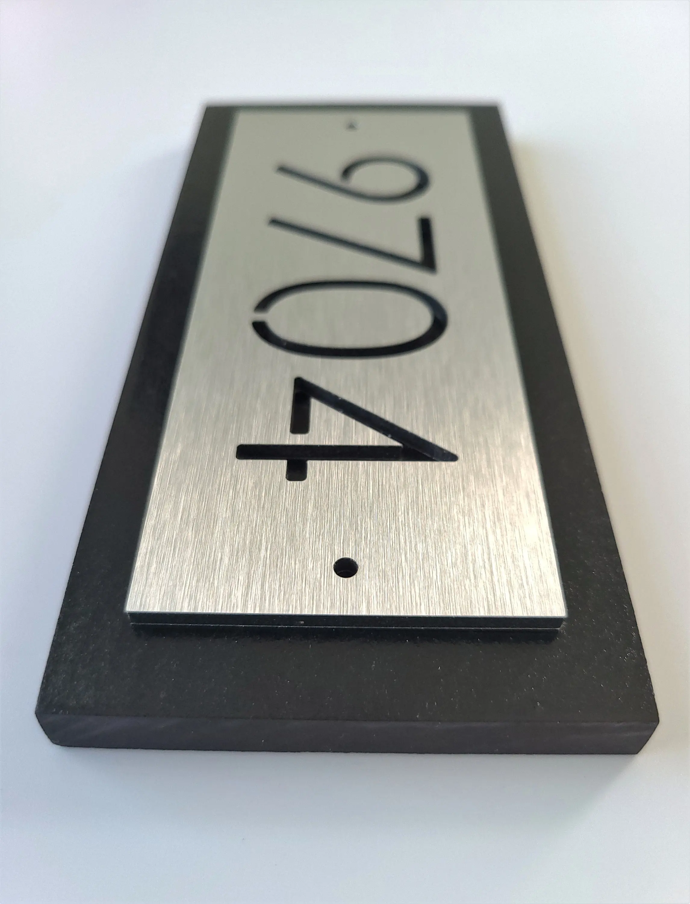 Modern house numbers House number sign Address plaque Metal Art Brushed Metal Panel Housewarming Gift Name Plaque Customization house number signs house numbers