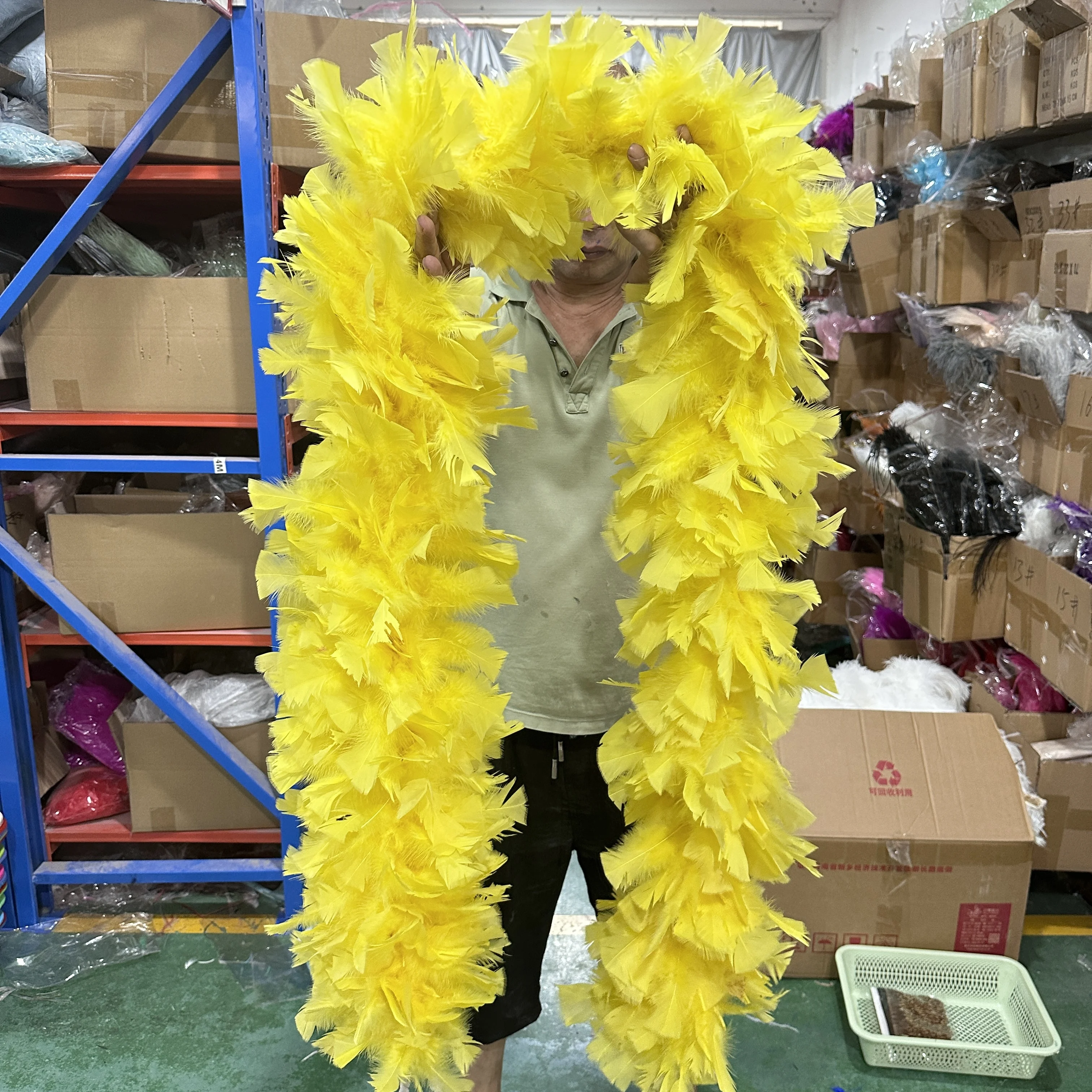 Boa En Plumes Naturelles De Dinde - 2 Mètres, Vert Foncé - Pour Robe De Soirée, Cosplay, Décoration DIY