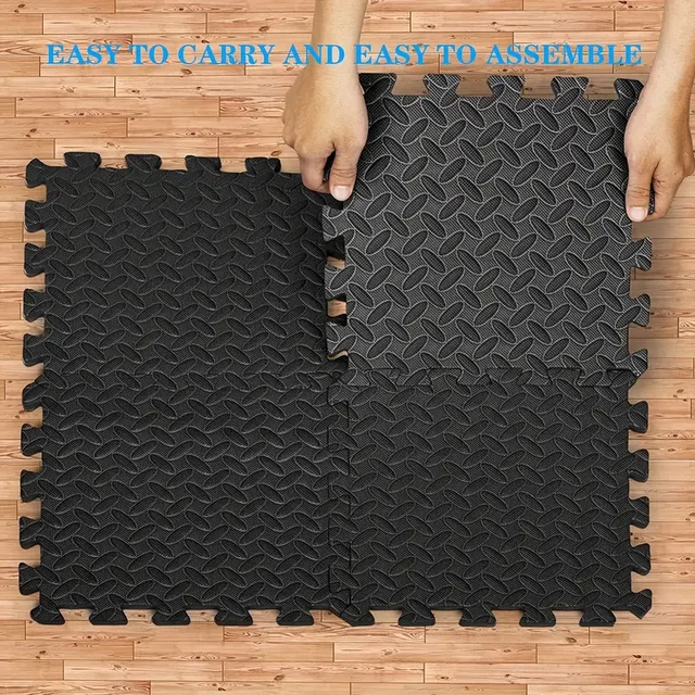 20 Piece Puzzle Fitness Mat Double Sided Interlocking Foam Floor Mat EVA Non Slip Mat Suitable for Yoga and Fitness Equipment 3