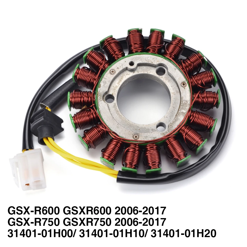 

Motorcycle Stator Coil for Suzuki GSXR600 GSXR750 GSX R GSXR 600 750 GSX-R600 GSX-R750 2006-2017 Engine Generator Magneto Coil