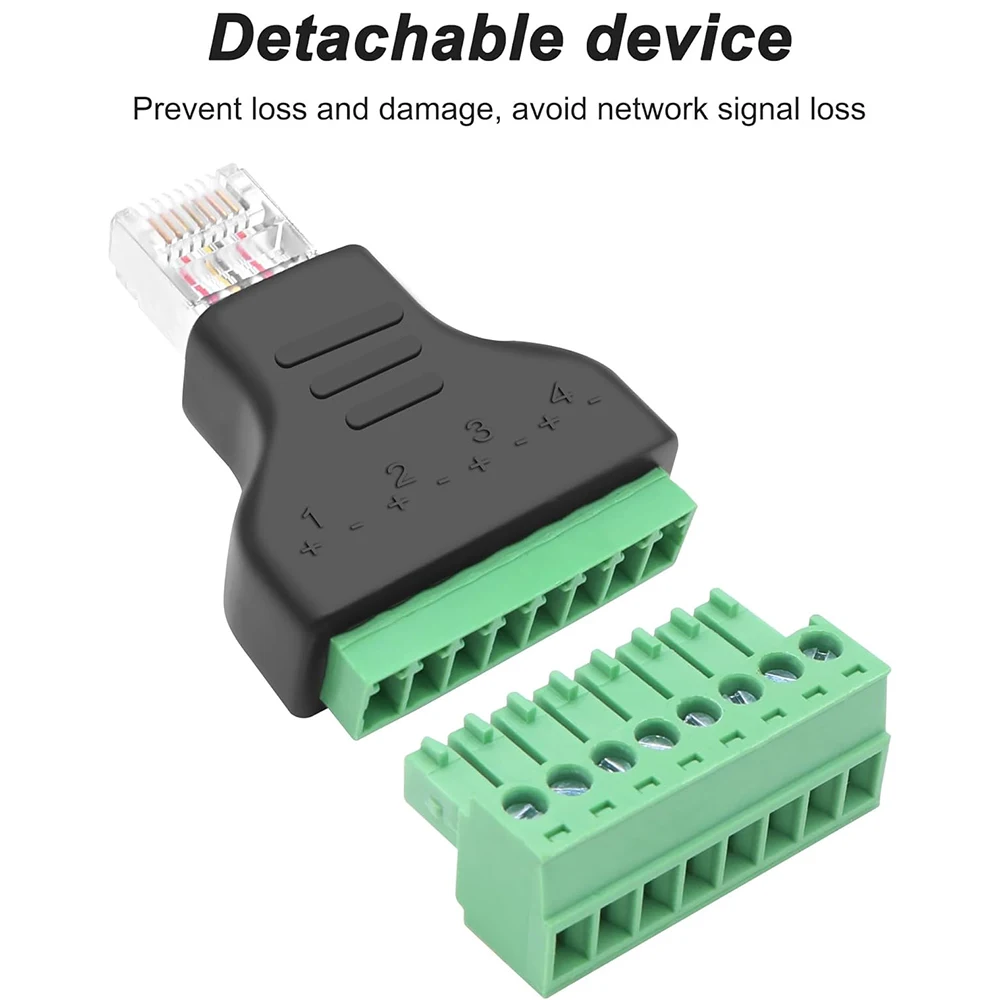 RJ45 남성-여성 8핀 나사 단자 블록 어댑터 RJ45 8P8C 브레이크아웃 보드 (Cat7, Cat6, Cat5 이더넷 연장 커넥터용)